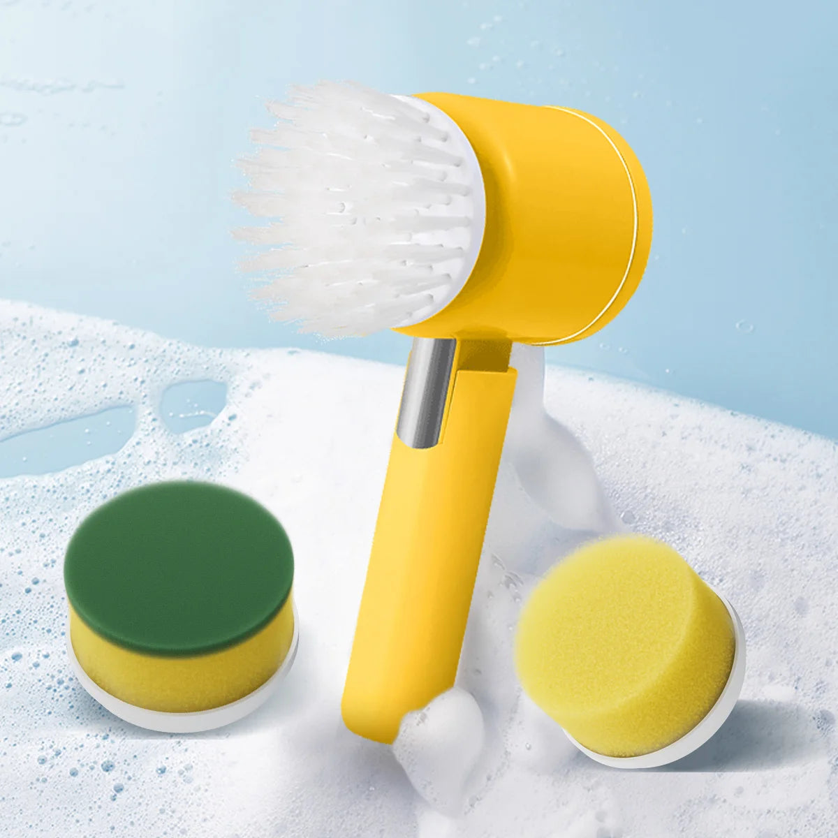 New 8-in-1 LCD Cordless Electric Cleaning Brush with Long Handle, Retractable Bathroom Toilet Floor, Electric Cleaning Brush