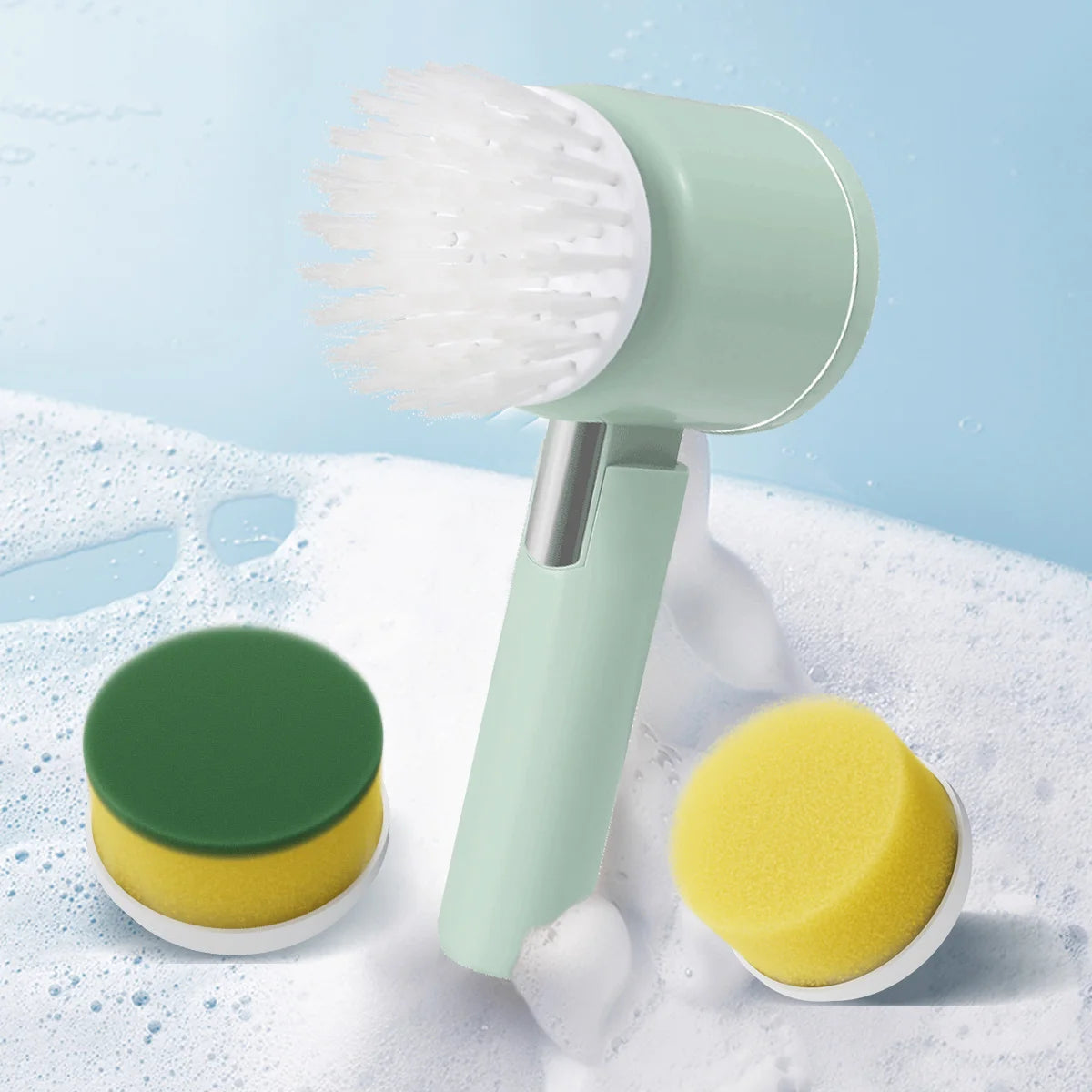New 8-in-1 LCD Cordless Electric Cleaning Brush with Long Handle, Retractable Bathroom Toilet Floor, Electric Cleaning Brush